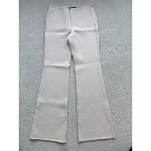 Theory Thick Wool Flare-Leg Pants | Light Beige | Tailored | Excellent Size 8